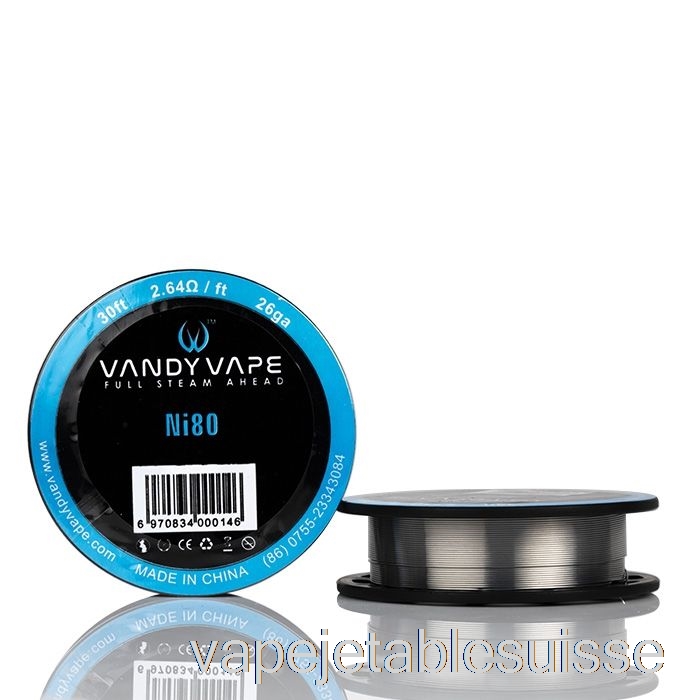 Vape Suisse Vandy Vape Bobines De Fil Spécialisées Ni80 - 26ga - 30ft - 2.64ohm